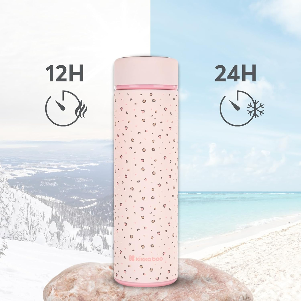 KIKKA BOO Savanna Θερμός από ανοξείδωτο ατσάλι 500 ml + σουρωτήρι τσαγιού