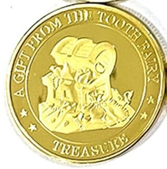BRADOC Νεράιδα των Δοντιών επιχρυσωμένο μεταλλικό νόμισμα για κάτω από το μαξιλάρι 4 εκ. ΘΗΣΑΥΡΟΣ