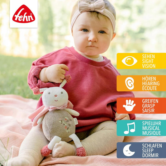 FEHN Garden Dreams závesná hračka VČIELKA s hracím strojčekom