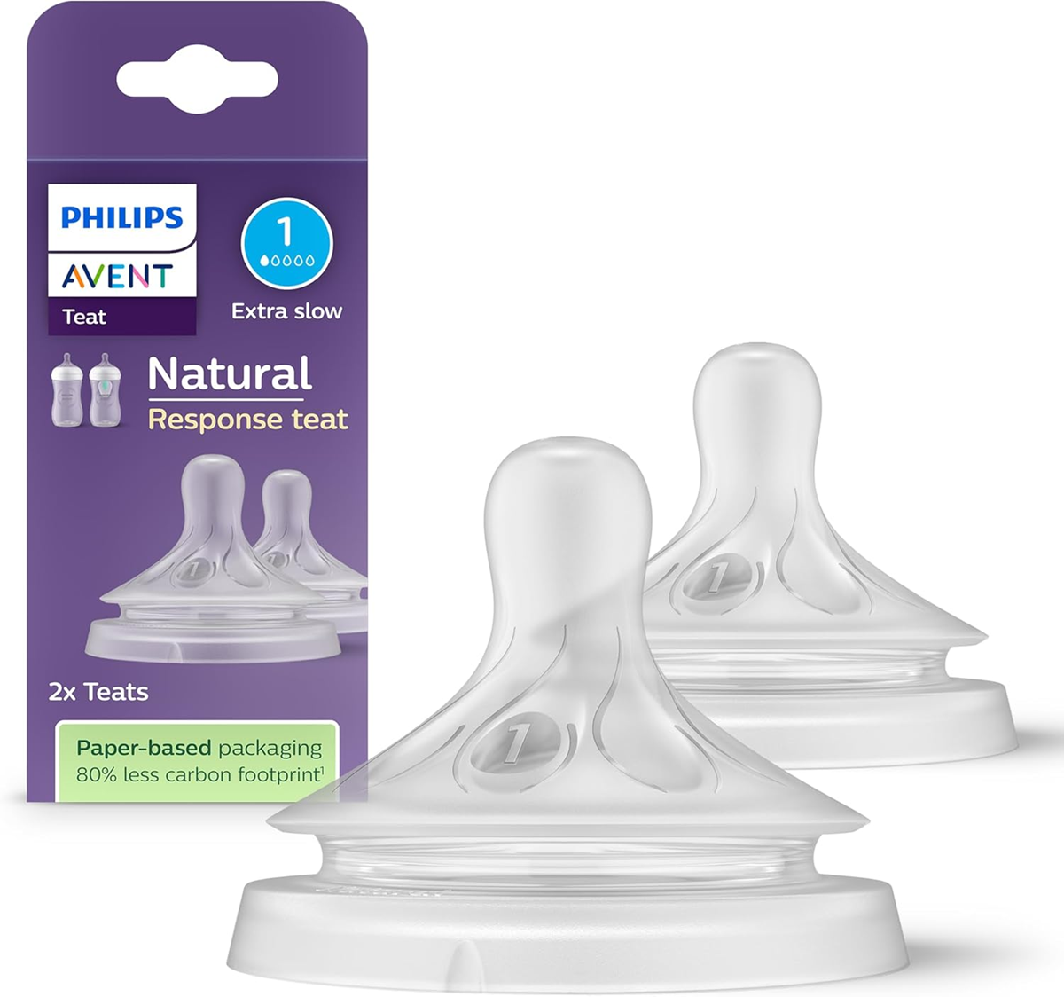 PHILIPS AVENT Natural RESPONSE θηλές μπιμπερό 0 μηνών x2