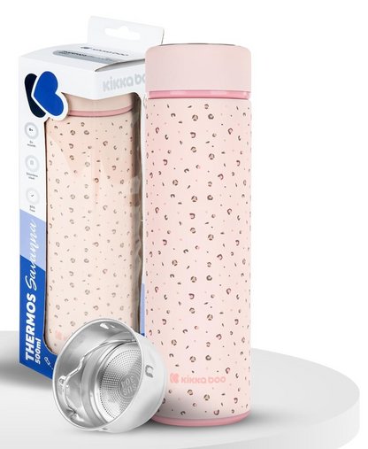KIKKA BOO Savanna Θερμός από ανοξείδωτο ατσάλι 500 ml + σουρωτήρι τσαγιού