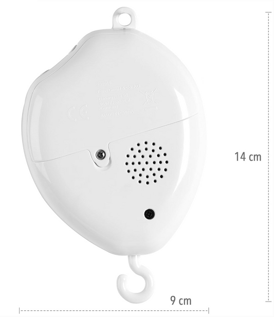 FEHN MP3 muziekdoosje met nachtlampje voor wiegmobiel + 128 Mb kaart