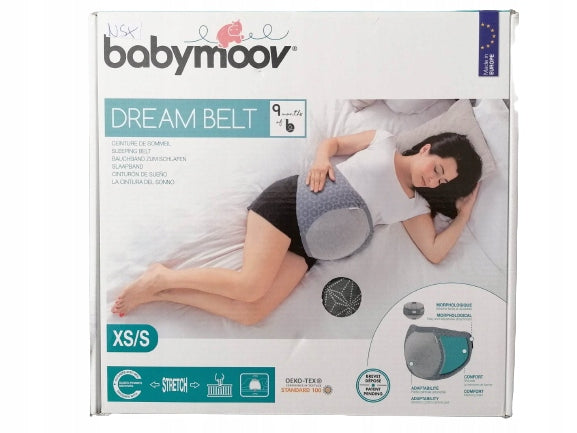 BABYMOOV Dream Belt PAS CIĄŻOWY XS/S, ergonomiczny pas ciążowy do snu, wielokolorowe opakowanie XS/S