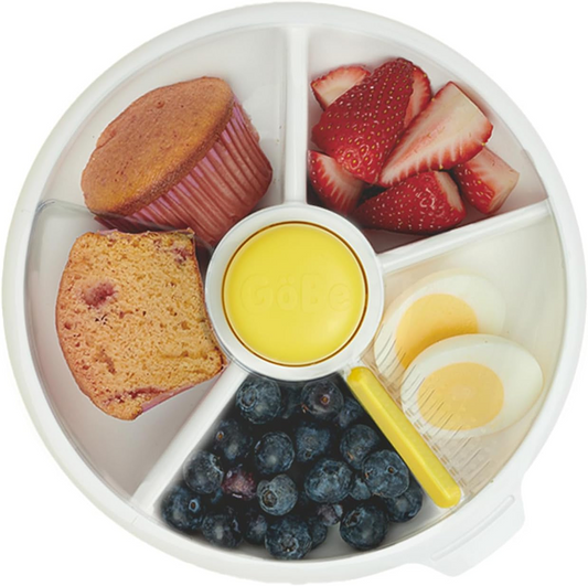 Recipiente giratório para snacks GOBE Snack Spinner, 5 compartimentos, 5,5 x 16 cm