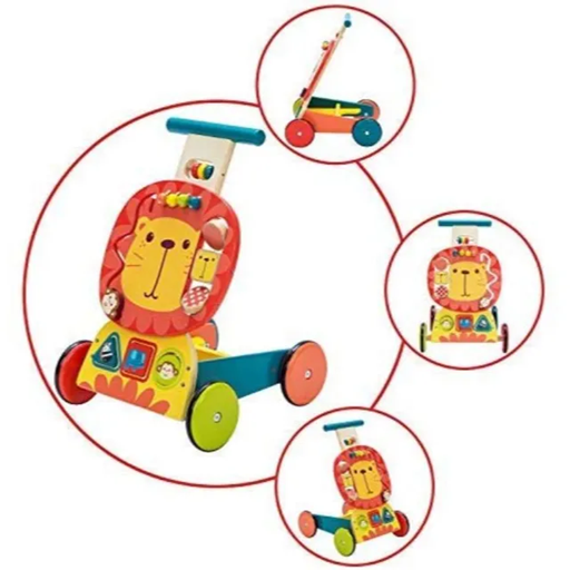 LABEBE ξύλινο περπατούρα ΛΙΟΝΤΑΡΙ 34 x 30,5 x 44,5 εκ. 1–3 ετών