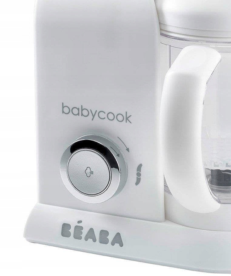 BEABA Babycook ROBOT KUCHENNY 4w1 parowar, mikser biały z funkcją rozmrażania i podgrzewania, BPA free