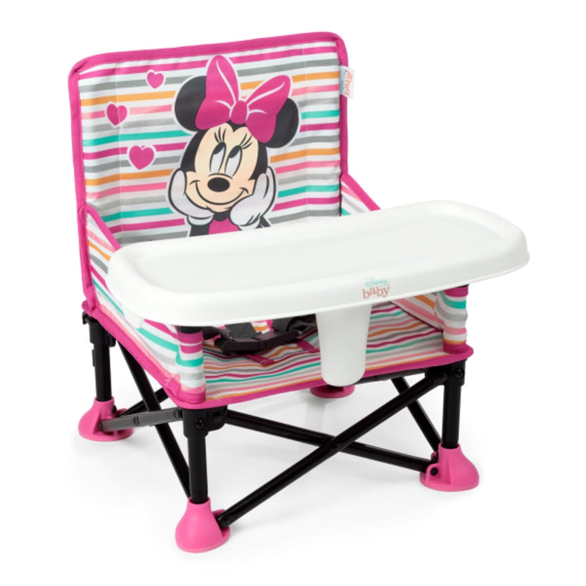 BRIGHT STARTS Κάθισμα φαγητού Minnie Mouse ταξιδίου 3 σε 1 με δίσκο