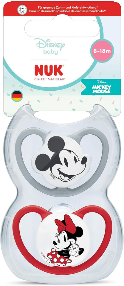 NUK Perfect Match Air Schnuller 6-18 Monate x2 DISNEY