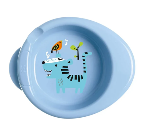 CHICCO Warmy Plate diep bord dat warmte vasthoudt 18 x 22 x 5 cm TIJGER
