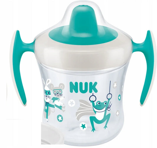 NUK Mini Trainer Cup KUBEK NIEKAPEK żaba 6 m+ 160 ml kubek treningowy z uchwytami, zielony