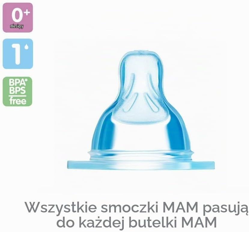MAM θηλές για μπιμπερό μέγεθος 1 SkinSoft 0m+ x2