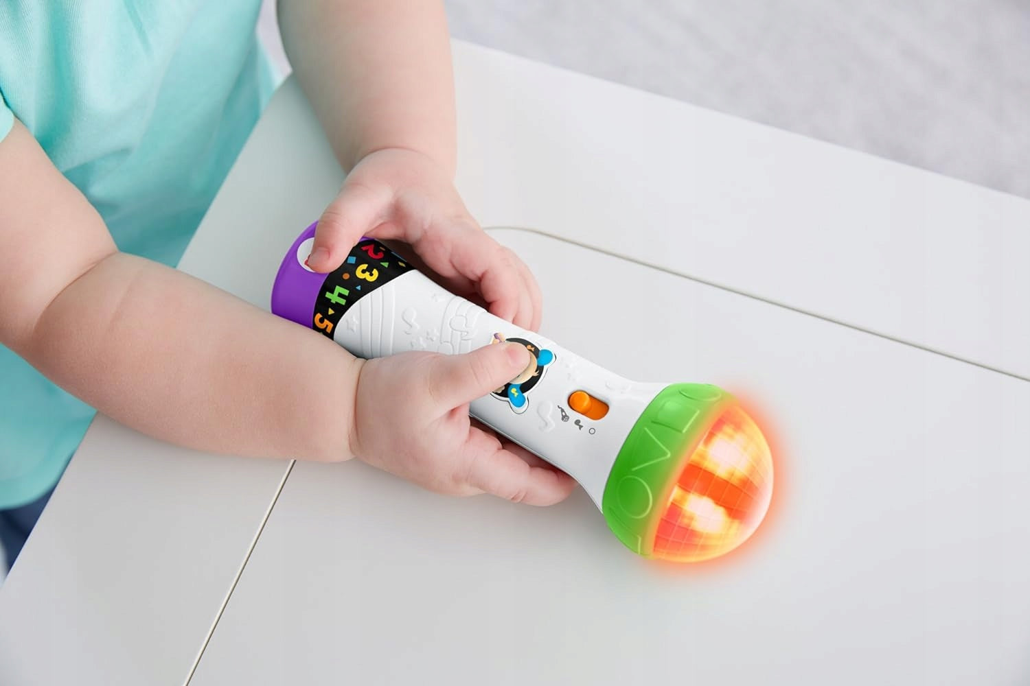 FISHER-PRICE FBP32 interaktywny mikrofon dla dzieci JĘZYK NIEMIECKI