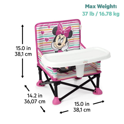 BRIGHT STARTS Κάθισμα φαγητού Minnie Mouse ταξιδίου 3 σε 1 με δίσκο
