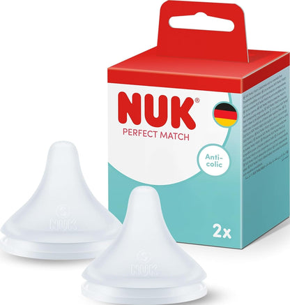 NUK Perfect Match θηλή σιλικόνης μεσαία ροή 3m+ x2