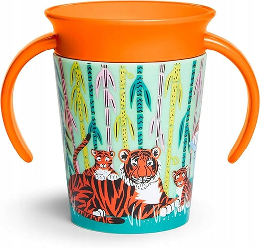 MUNCHKIN WildLove CSÖRÖGŐ ITATÓPOHÁR 360° SZÁJPEREMMEL 177 ml TIGRIS 1 db