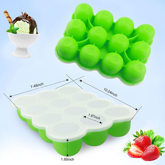 Fresh Foods φόρμα σιλικόνης για κατάψυξη τροφών 12 x 75 ml