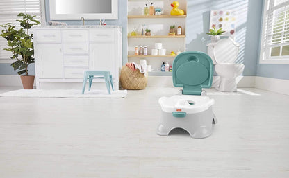 FISHER-PRICE nocnik podest nakładka 3w1, stabilny nocnik dla dziecka z funkcją podestu i antypoślizgową podstawą