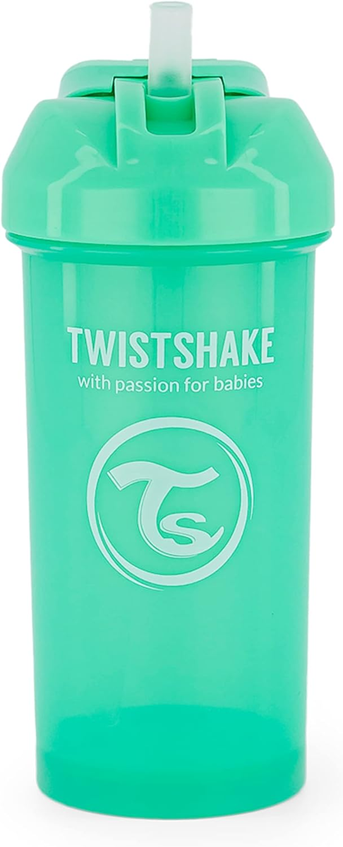 TWISTSHAKE Slaměný hrnek se slámkou 360 ml 6 m+