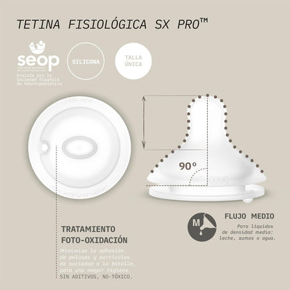 SUAVINEX SELECTION fľaša so symetrickým cumlíkom SX PRO 240 ml 3 m+