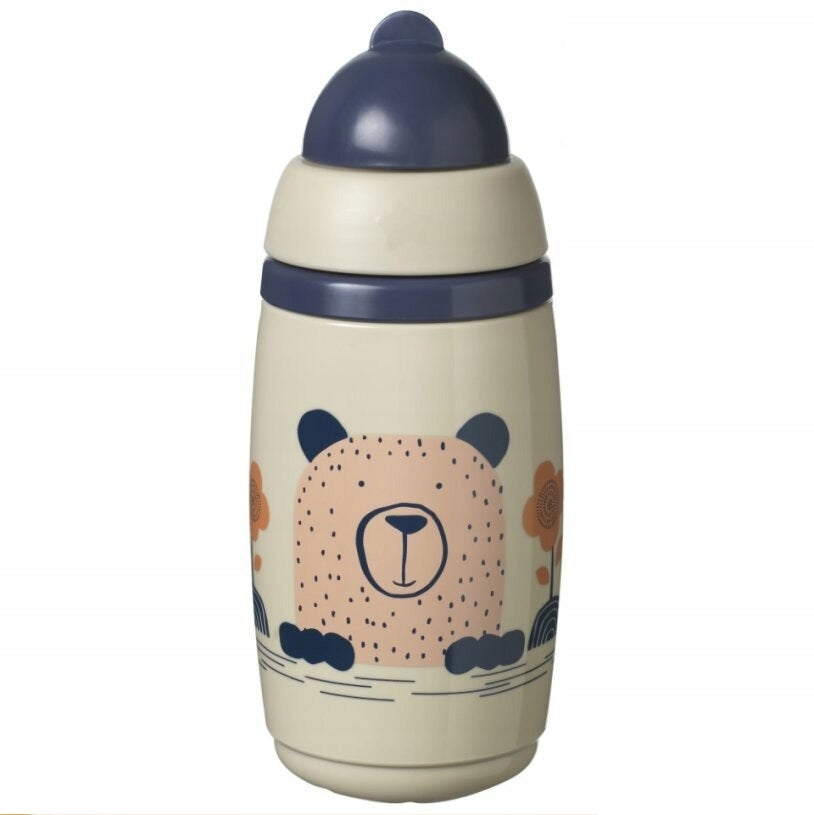 TOMMEE TIPPEE Superstar bidon ze słomką 266 ml 12 m+ szary z motywem niedźwiedzia