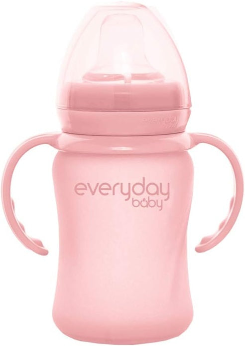 EVERYDAY BABY Ποτήρι με καλαμάκι από γυαλί, αδιάβροχο 150 ml 6 μηνών+