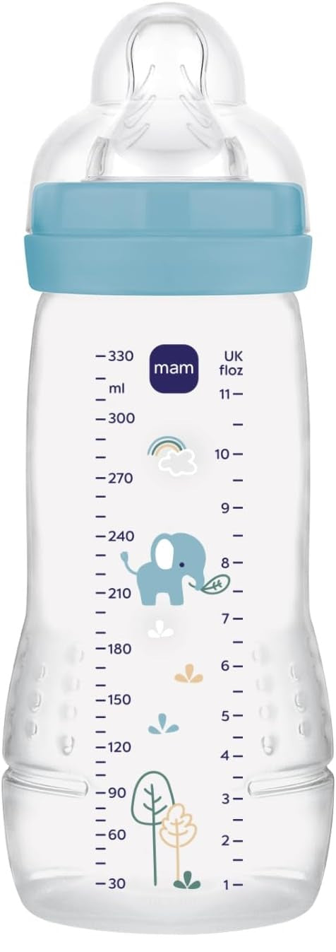 MAM Easy Active Flasche 330 ml, Sauger Gr. 4, 6 m+ Elefant