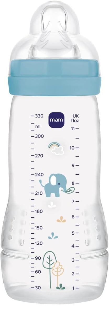 MAM Easy Active Flasche 330 ml, Sauger Gr. 4, 6 m+ Elefant