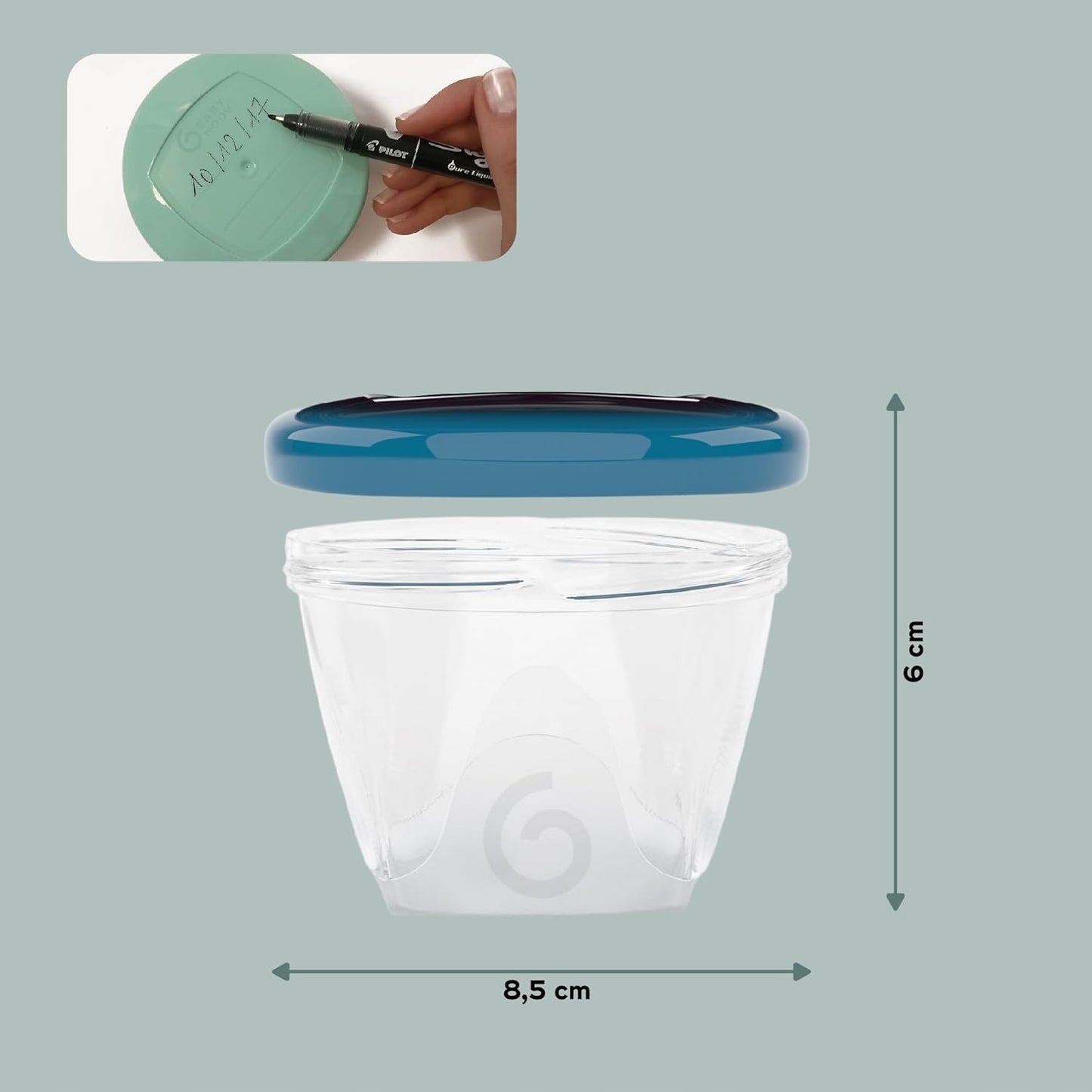Recipiente BABYMOOV Babybols, set de 6 × 180 ml