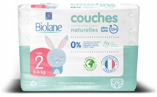 BIOLANE pelenkák 2-es méret 3–6 kg 2 db8db
