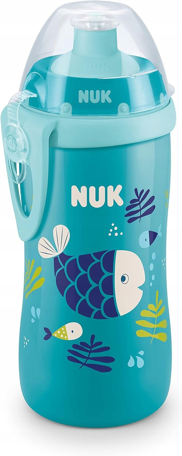 NUK Junior Cup TRINKFLASCHE 18 m+ Push-Pull-Trinktülle 300 ml CHAMÄLEON-EFFEKT