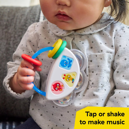 Zdjęcie poglądowe Baby Einstein Small Symphony – dziecko trzymające tamburyn
