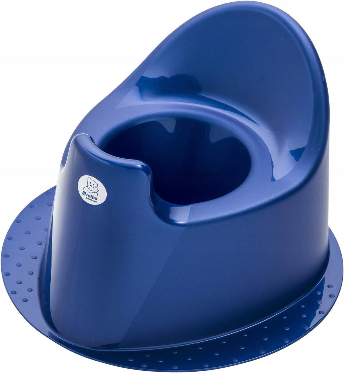 ROTHO Babydesign TOP nocnik 18 m+ niebieski, stabilny nocnik z osłoną przed rozpryskami