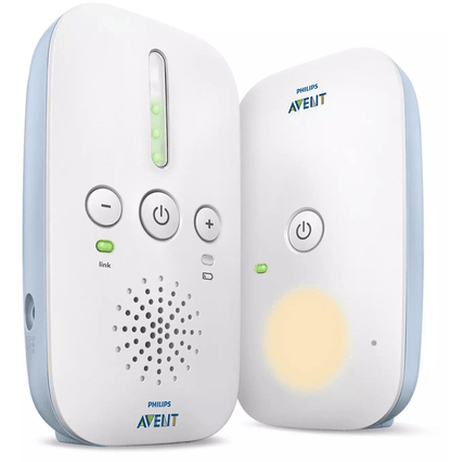 PHILIPS AVENT SCD503 niania elektroniczna DECT, biało-niebieska, bez zakłóceń i z prywatnym połączeniem