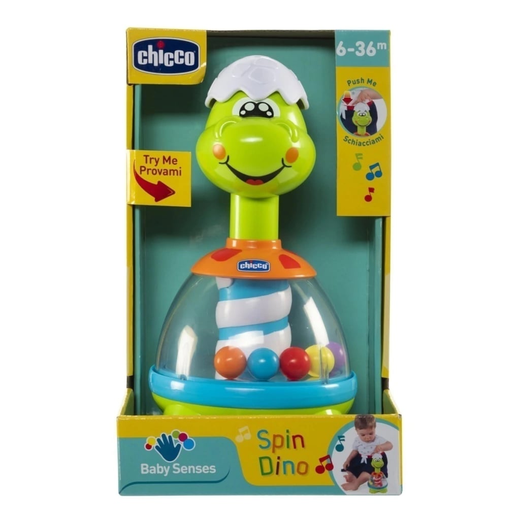 Chicco Spin Dino 09711 – bączek w opakowaniu, widok z przodu