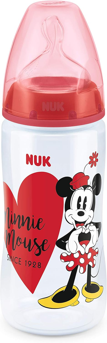 NUK First Choice+ Minnie biberon 300 ml 6-18 m tétine M