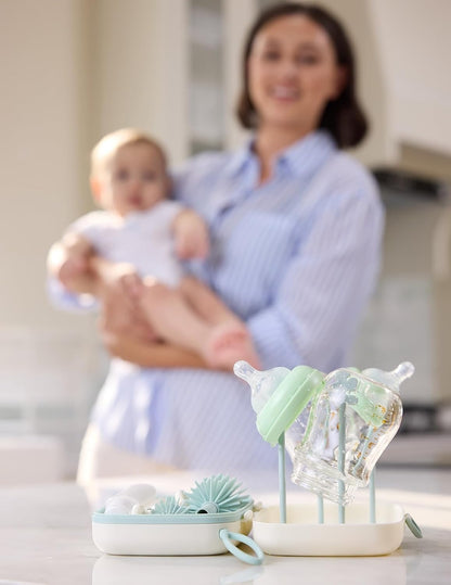 MOMCOZY 7-in-1 travel cleaning kit for bottles, pacifiers, and straws + case