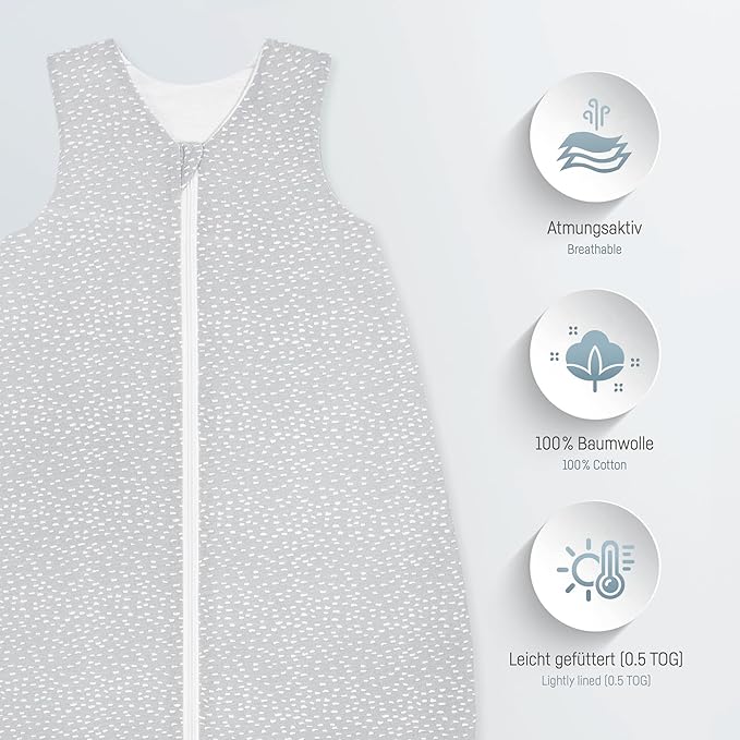 JULIUS ZOLLNER καλοκαιρινός υπνόσακος 0,5 TOG 80/86cm JERSEY