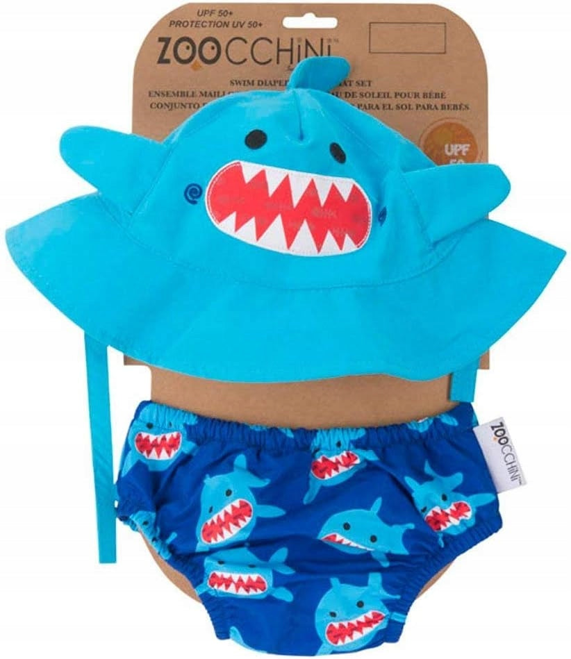 ZOOCCHINI πάνα κολύμβησης + καπέλο 6-12 μηνών