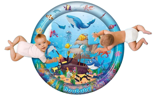 NOUBABY XXL mata wodna do zabawy na brzuszku 100 cm  OCEAN