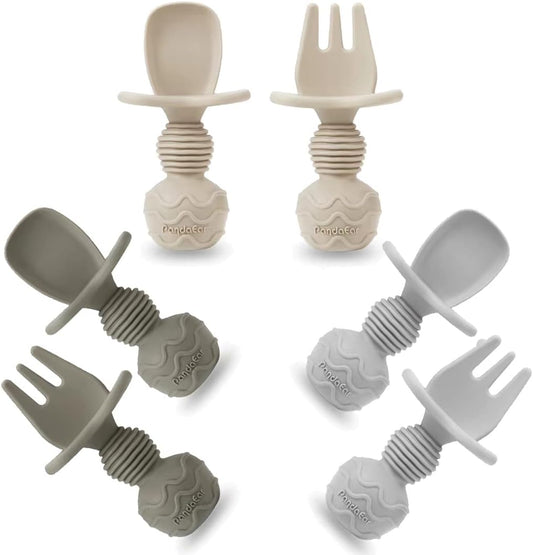 PANDAEAR Silikonbesteck-Set 4 Monate+ x6