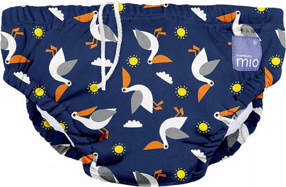 BAMBINO MIO pielucha do pływania 0-6msc z wodoodporną warstwą i wzorem ptaków