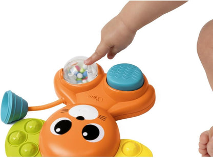 CHICCO αισθητηριακό ποντικάκι με κουδουνίστρα και σφυρίχτρα Pop It 18 x 19 cm