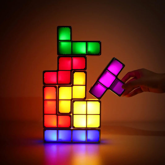 JUSTUP The Magic Block LED-Nachtlicht 7 Elemente 7 Farben TETRIS