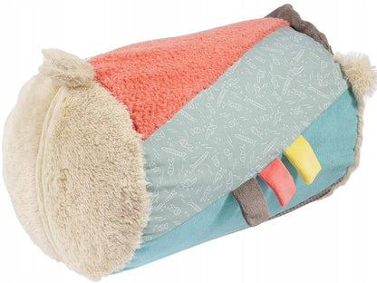 FEHN Bruno rolka do raczkowania dla niemowląt 6m+ kolorowa miękka zabawka sensoryczna
