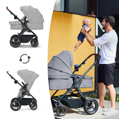 KINDERKRAFT B-TOUR 3 σε 1 πολυλειτουργικό καρότσι έως 22kg + κάθισμα MINK PRO