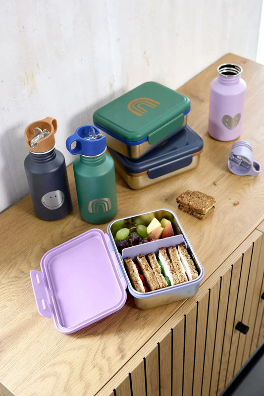 Lässig Little Gang Rainbow Green stainless steel lunch box