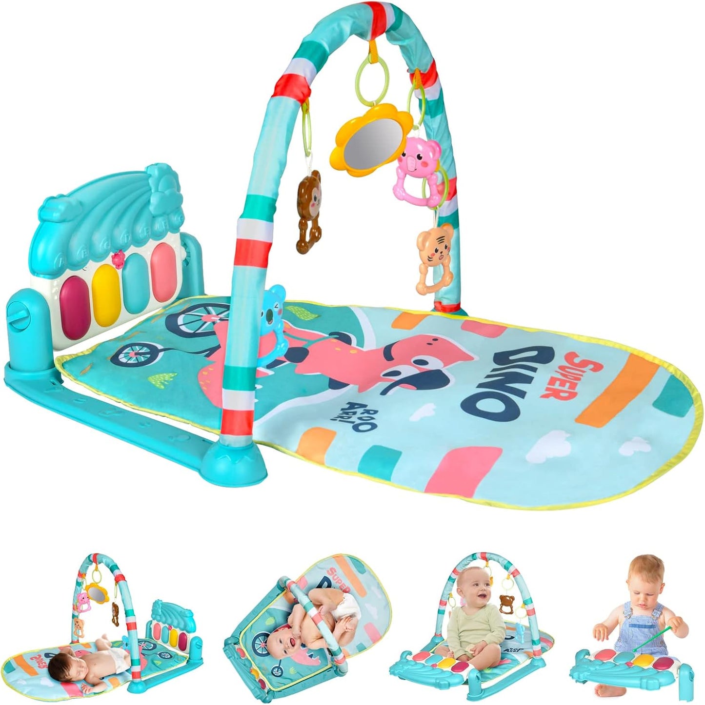 AOMIG Educational Play Mat with Piano, 0–36 Months