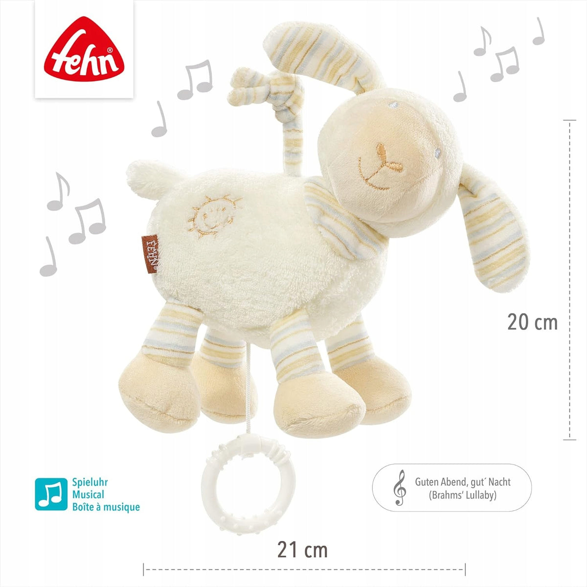FEHN Baby Love κρεμαστό παιχνίδι ΠΡΟΒΑΤΟ με μουσικό κουτί – φωτογραφία προϊόντος 5