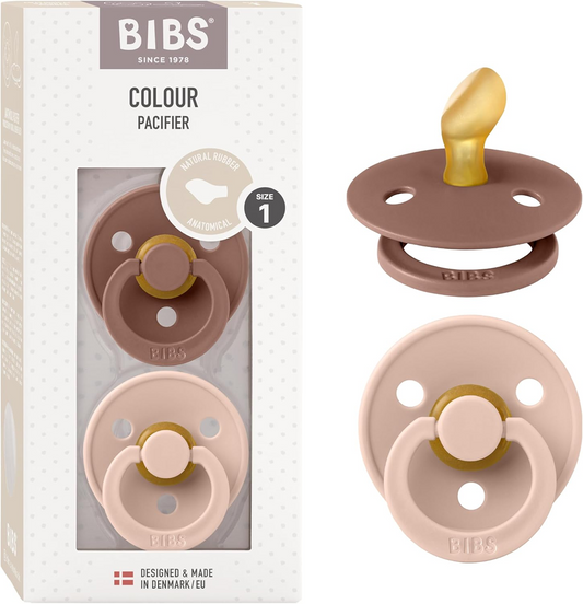 BIBS COLOUR πιπίλες 2τμχ από καουτσούκ 0-6 μηνών ΑΝΑΤΟΜΙΚΕΣ