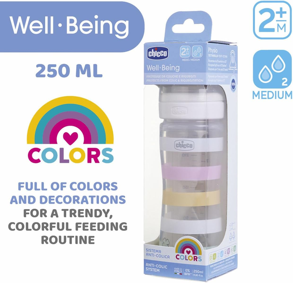 CHICCO fľaša Well Being 2m+ 250ml
